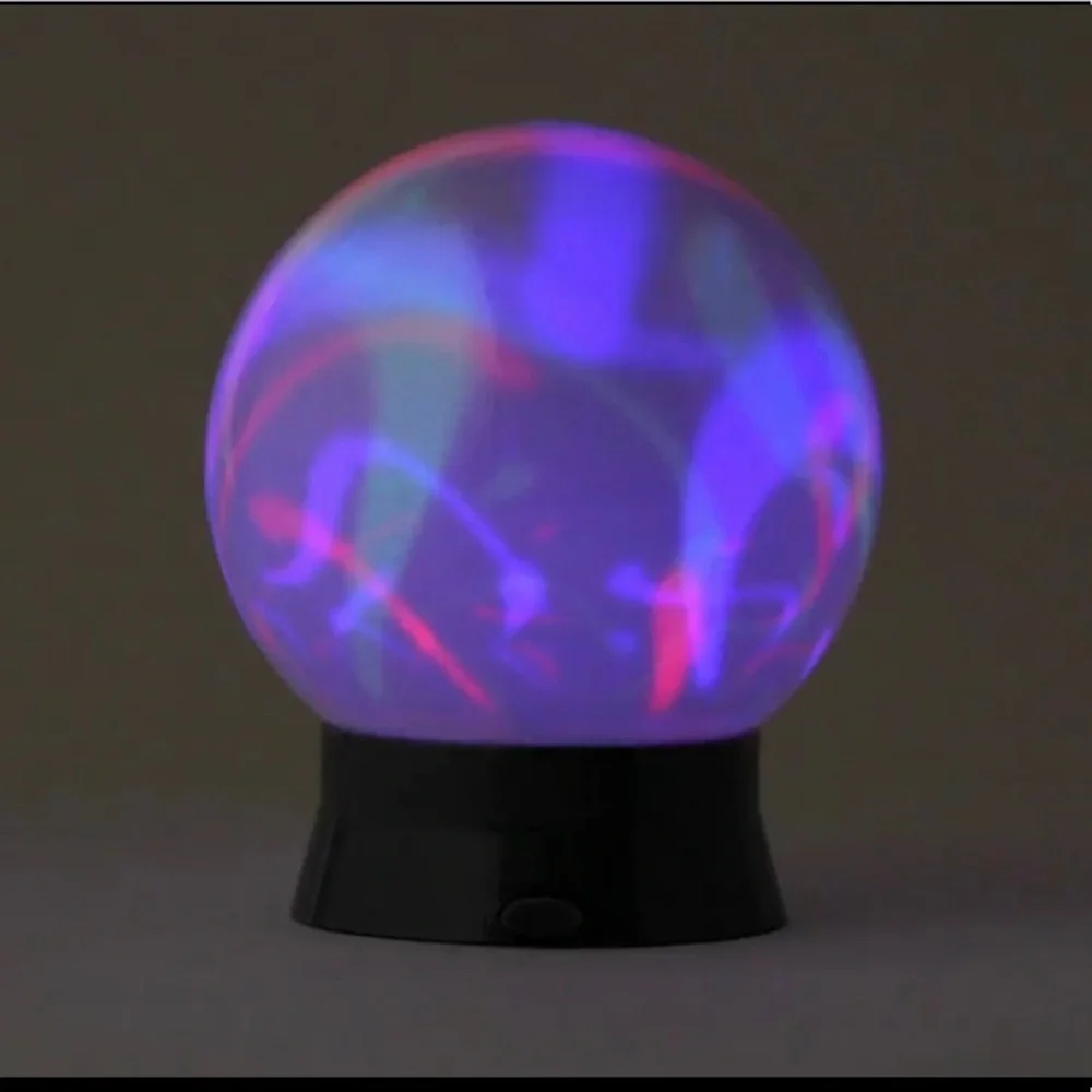 NWT pillowfort silver Globe LED Nightlight 7”H battery operated table decor
